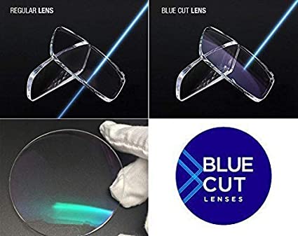 affaires BLU | Zero Power Blue Cut Computer Glasses | Anti Glare, Lightweight & Blocks Harmful Rays | UV Protection Specs | Men & Women | Large | LK 883 | LK-320 - Red