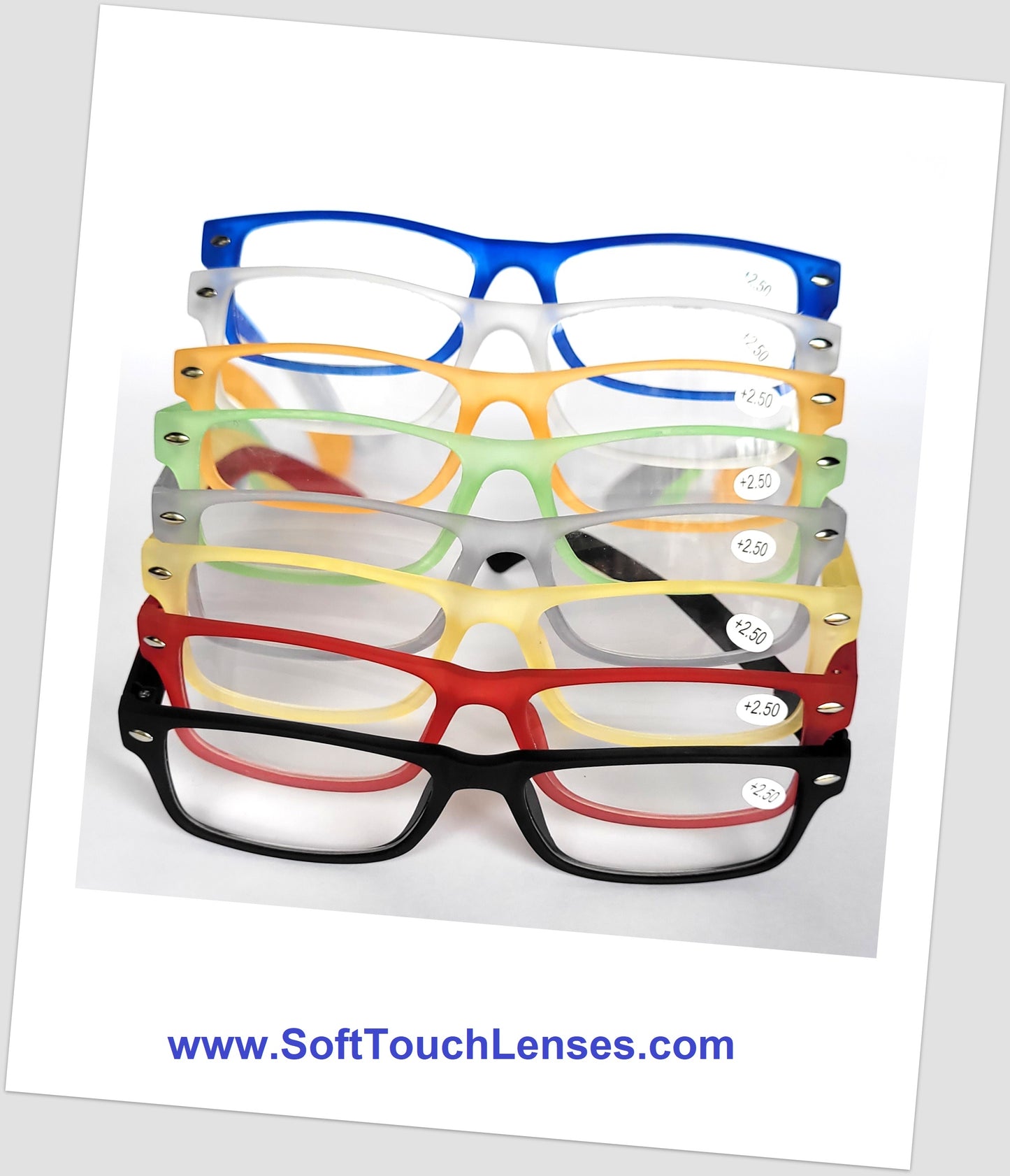 Affaires Yellow Reading Glasses For Men & Women Innovative Scratch Resistant UV Blocking Lenses , vibrant colorsful Design Power Reading Eyeglasses