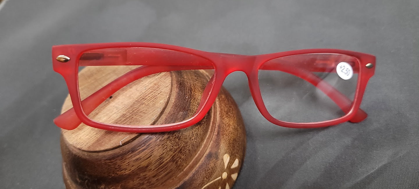 Affaires Red Reading Glasses For Men & Women Innovative Scratch