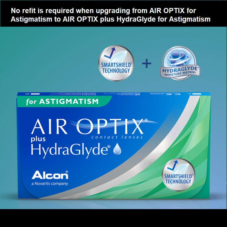 Air Optix Plus HydraGlyde Toric Monthly Disposable Lenses