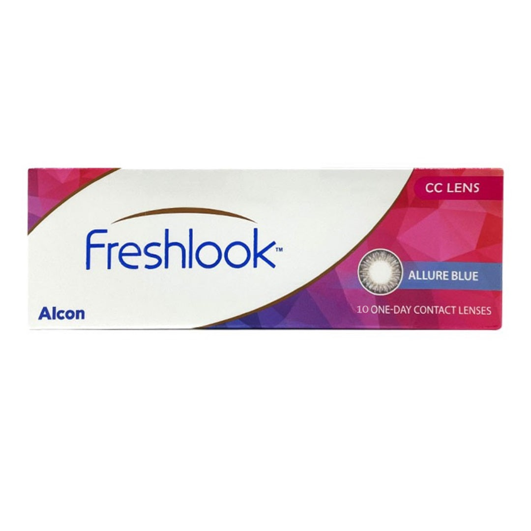 Freshlook Circle Color Allure Blue - Daily Disposable Color Contact Lenses One-Day CC Lenses From Alcon (10 Lens/Box)