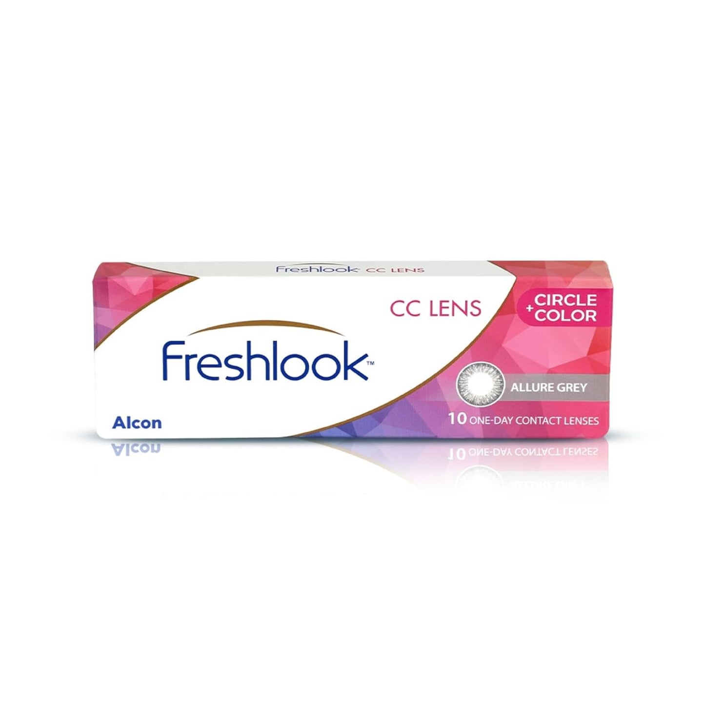 Freshlook Circle Color Allure Gray - Daily Disposable Color Contact Lenses One-Day CC Lenses From Alcon (10 Lens/Box)