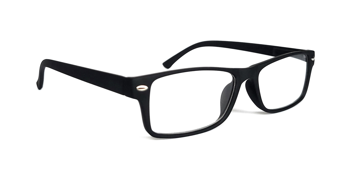 Affaires Black Reading Glasses for Men & Women - Scratch-Resistant UV Blocking Lenses