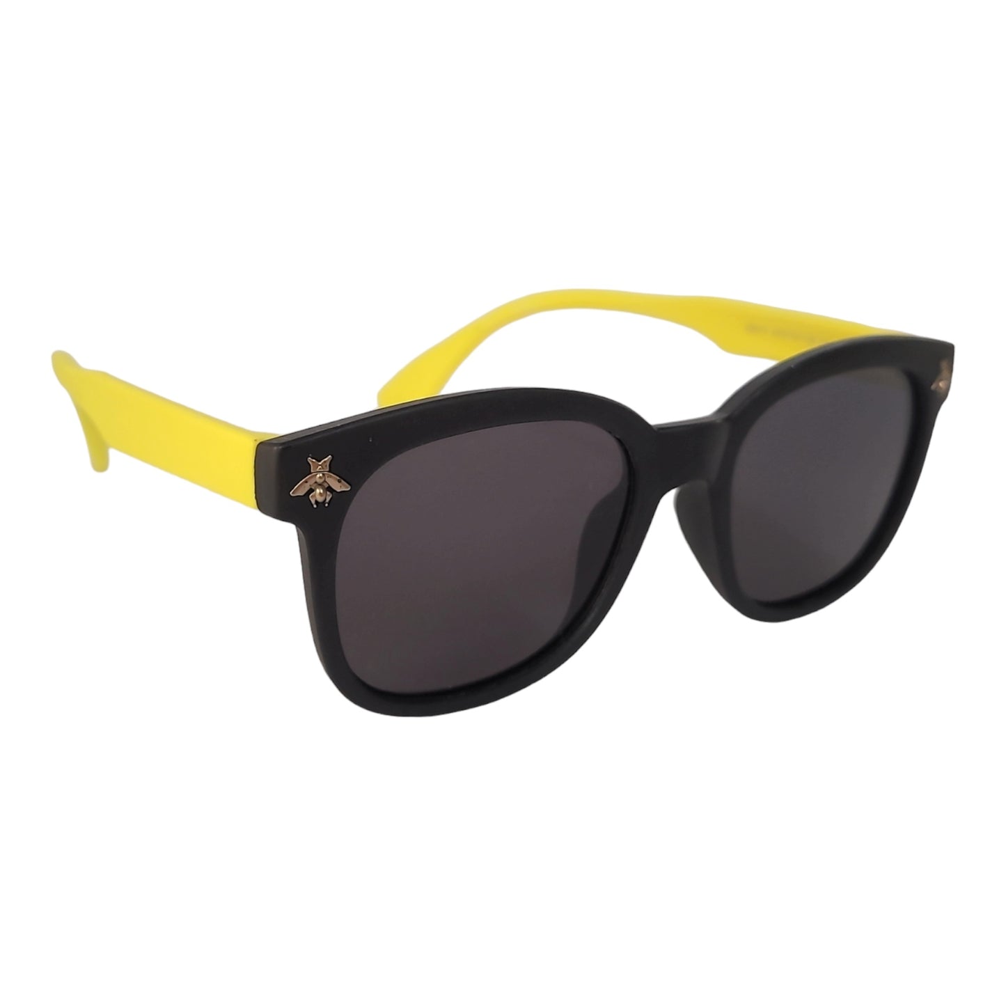 Stylish Kids Polarized Sunglasses for Shades Age 4-9 Years Old, Girl or Boy | affaires-9011 - Black-Yellow