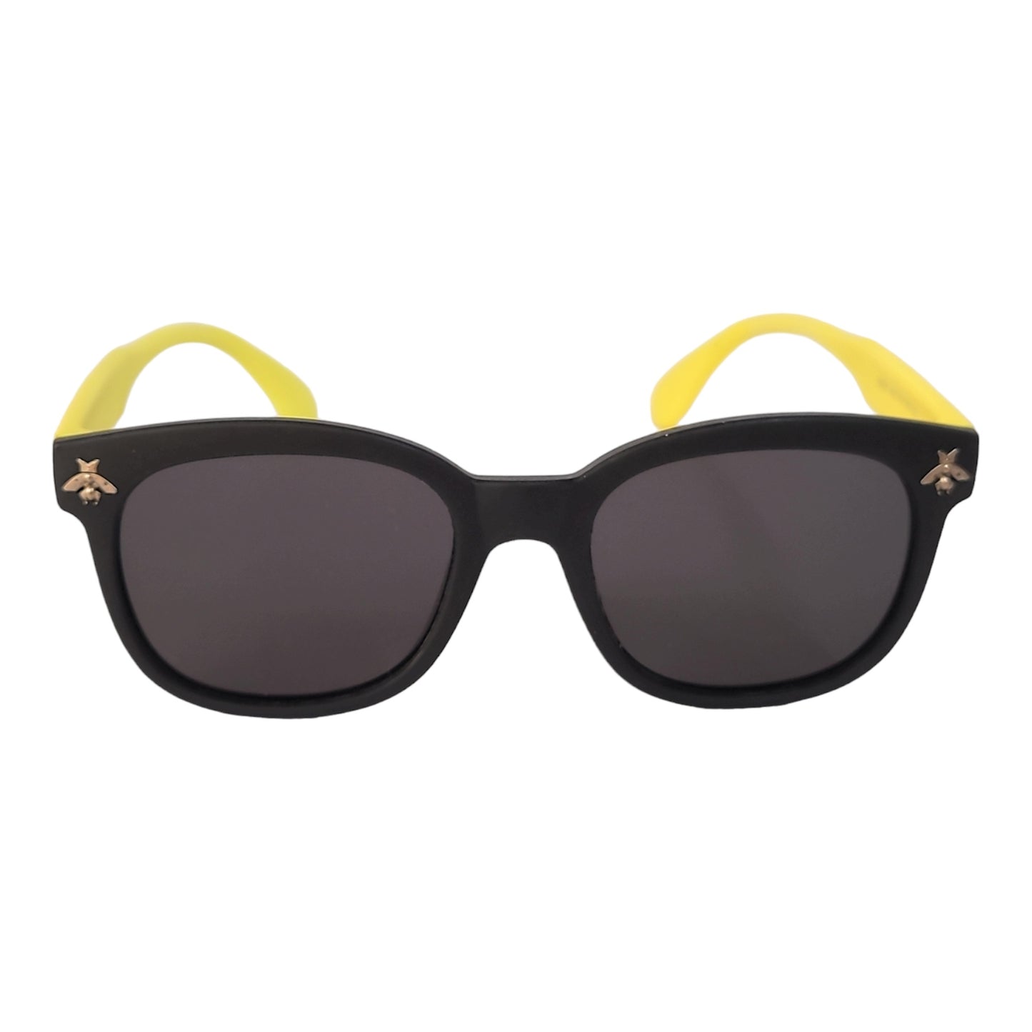 Stylish Kids Polarized Sunglasses for Shades Age 4-9 Years Old, Girl or Boy | affaires-9011 - Black-Yellow