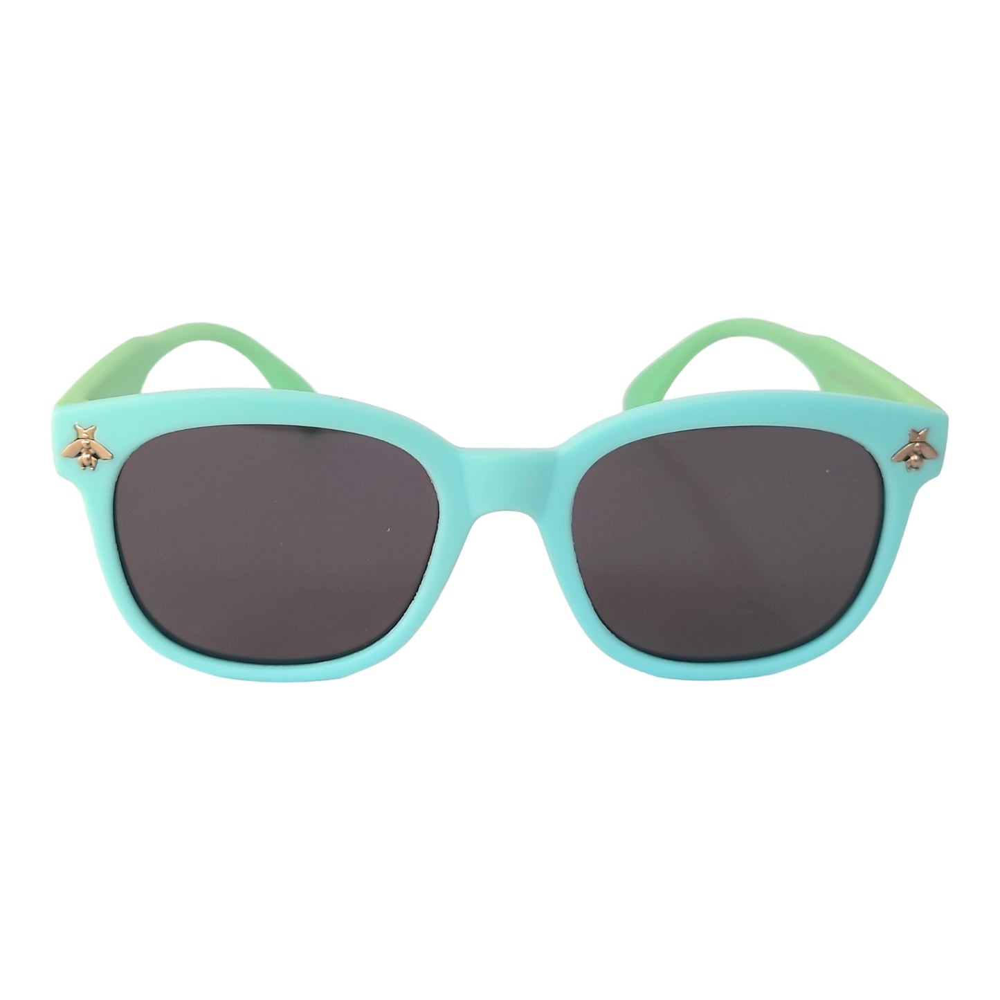 Stylish Kids Polarized Sunglasses for Shades Age 4-9 Years Old, Girl or Boy | affaires-9011 - Sky Blue - Green