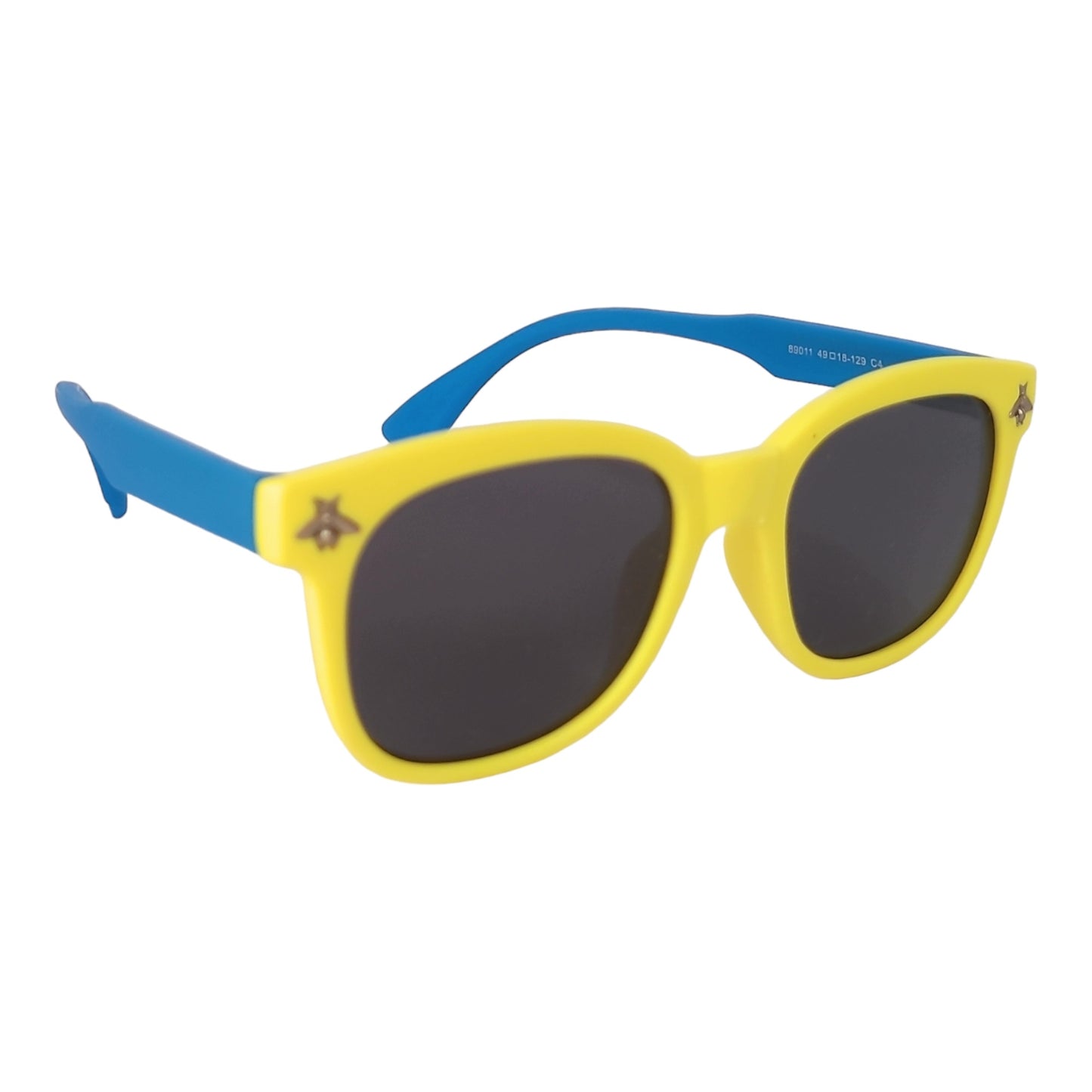 Stylish Kids Polarized Sunglasses for Shades Age 4-9 Years Old, Girl or Boy | affaires-9011 - Yellow-Blue