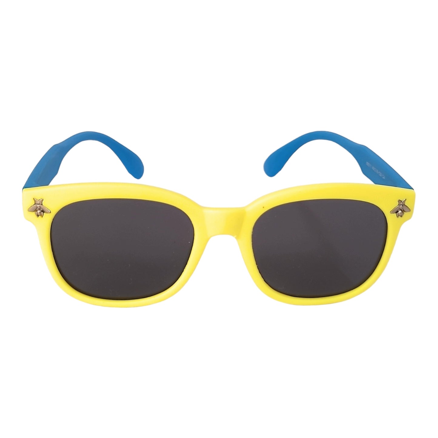 Stylish Kids Polarized Sunglasses for Shades Age 4-9 Years Old, Girl or Boy | affaires-9011 - Yellow-Blue