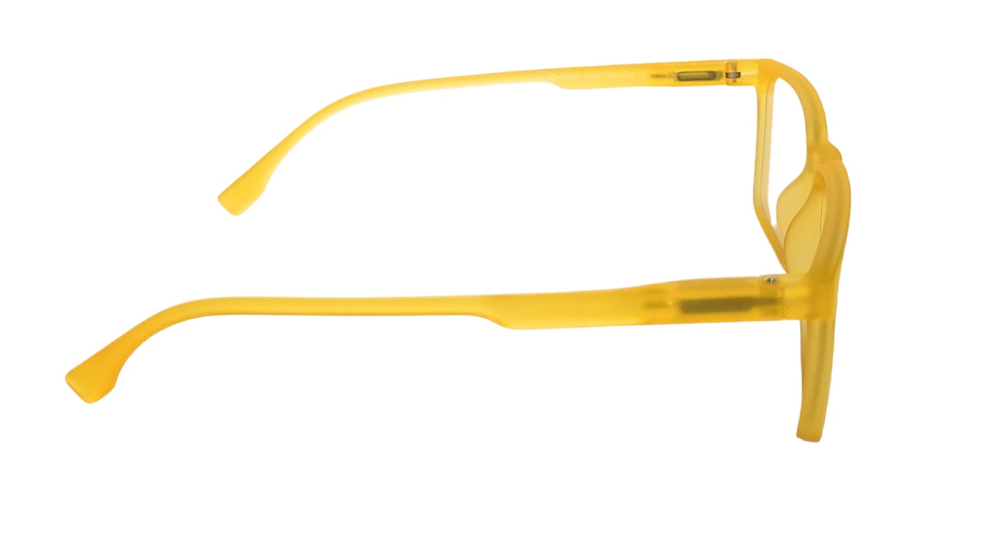 affaires BLU | Zero Power Blue Cut Computer Glasses | Anti Glare, Lightweight & Blocks Harmful Rays | UV Protection Specs | Men & Women | Large | LK 883 | LK-321 - Yellow