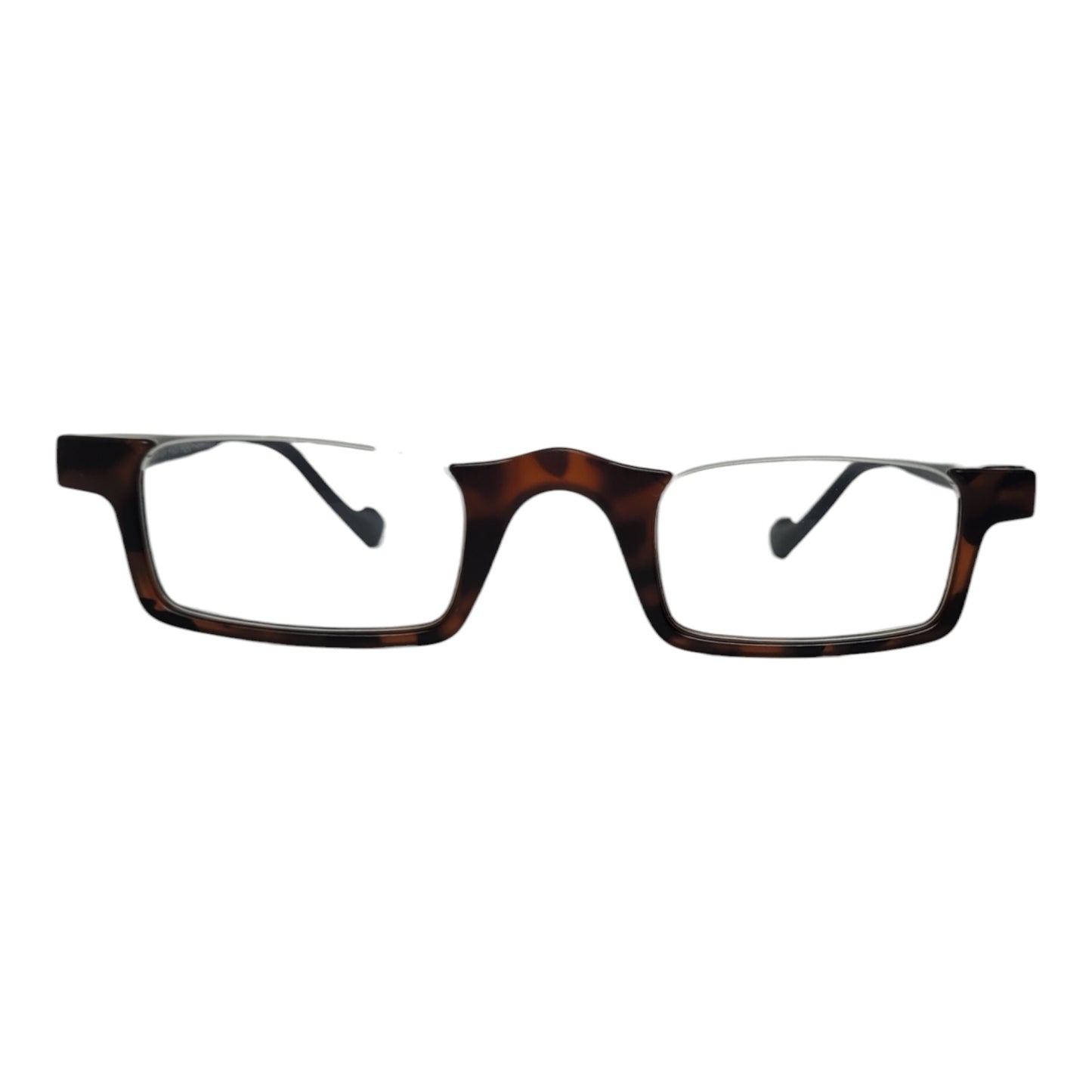 Designer Half Rimless from TOP Frames | affaires Plastic Reading Glasses |  Clear Near Vision for Reading | Stylish Design | DA Brown