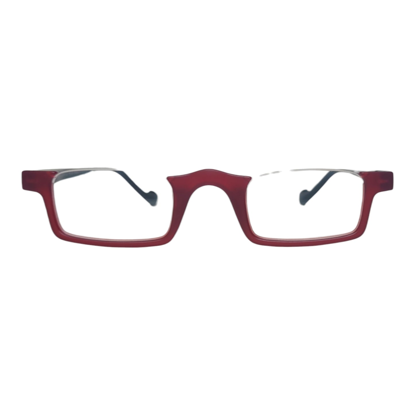 Designer Half Rimless from TOP Frames | affaires Plastic Reading Glasses | Clear Near Vision for Reading | Stylish Design | Red