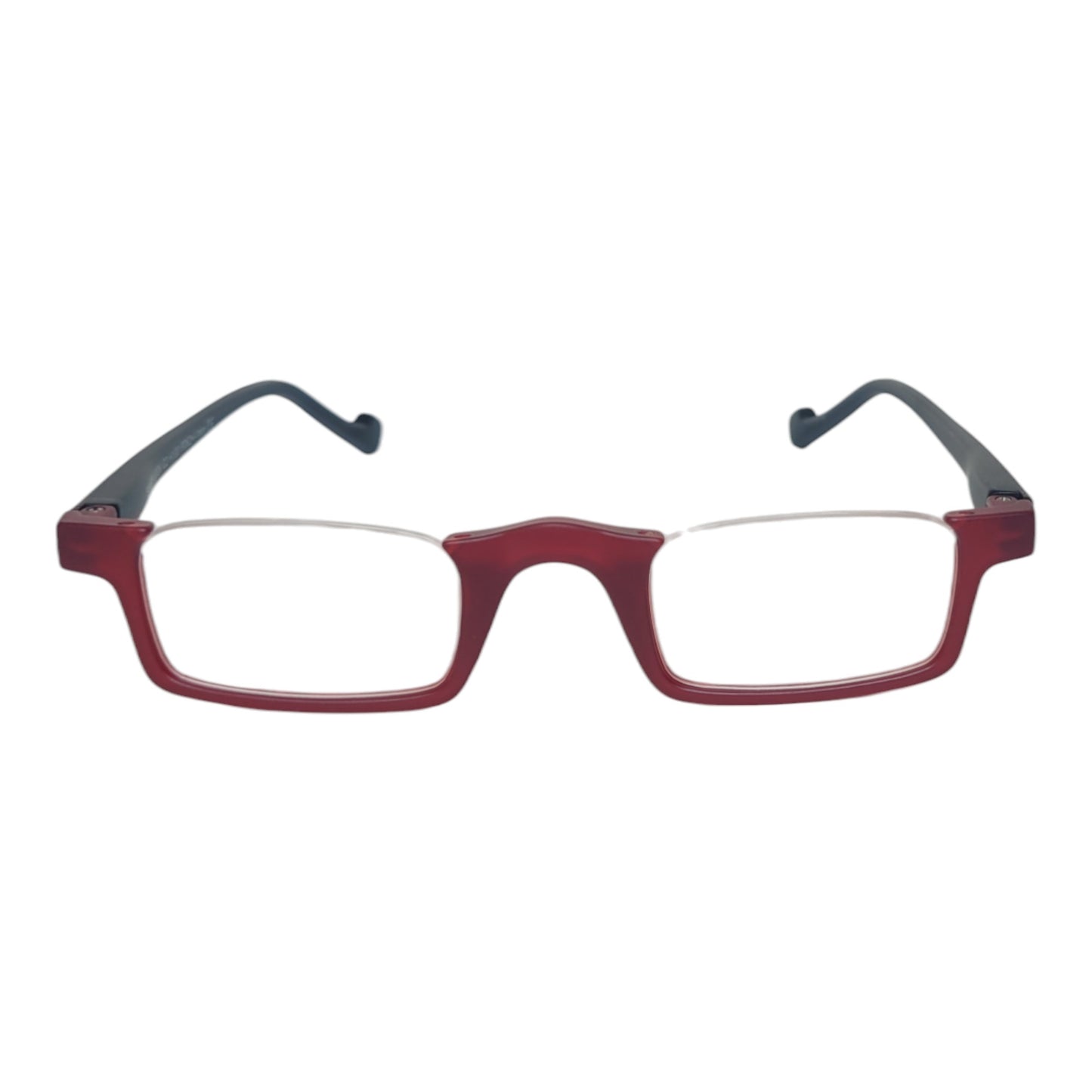 Designer Half Rimless from TOP Frames | affaires Plastic Reading Glasses | Clear Near Vision for Reading | Stylish Design | Red