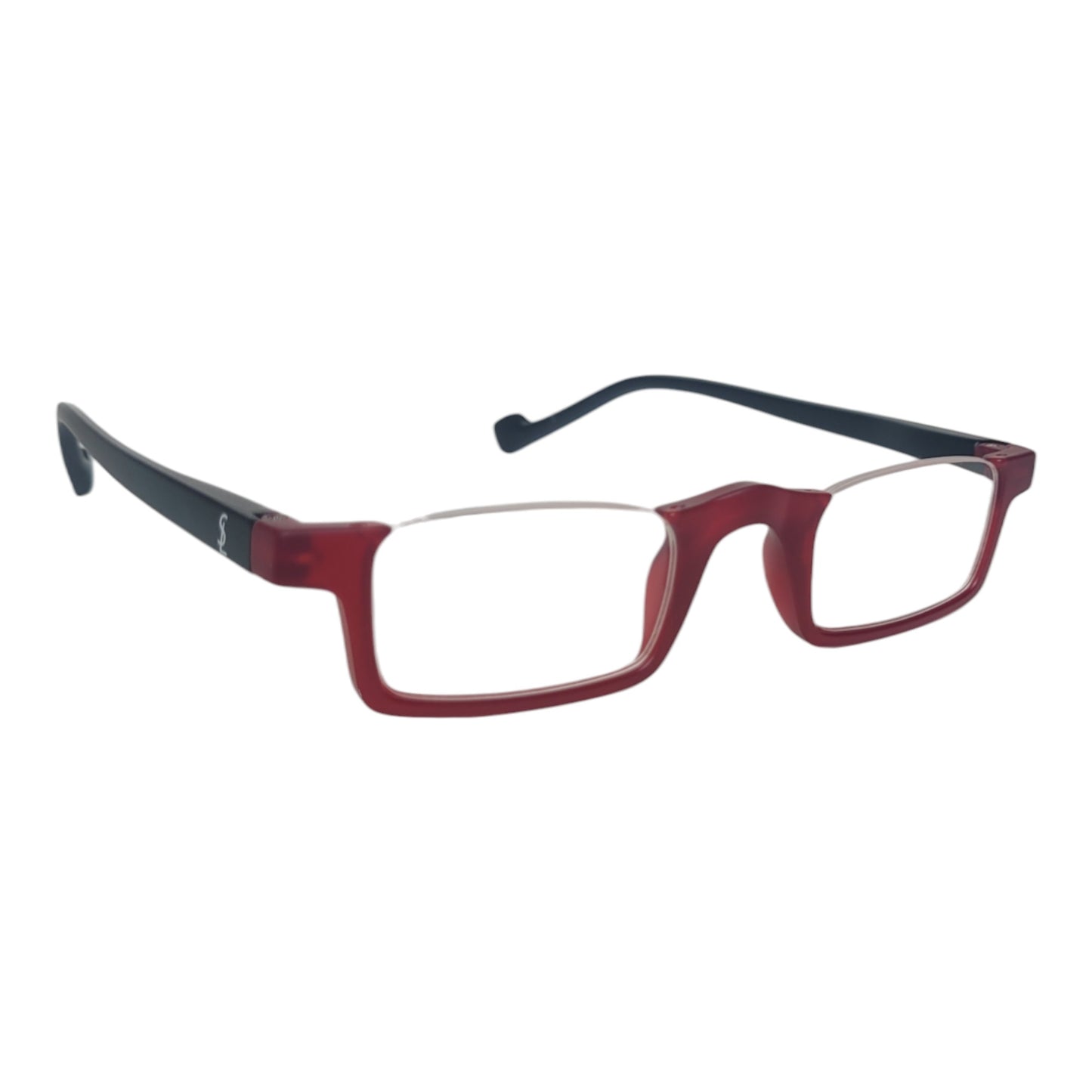 Designer Half Rimless from TOP Frames | affaires Plastic Reading Glasses | Clear Near Vision for Reading | Stylish Design | Red
