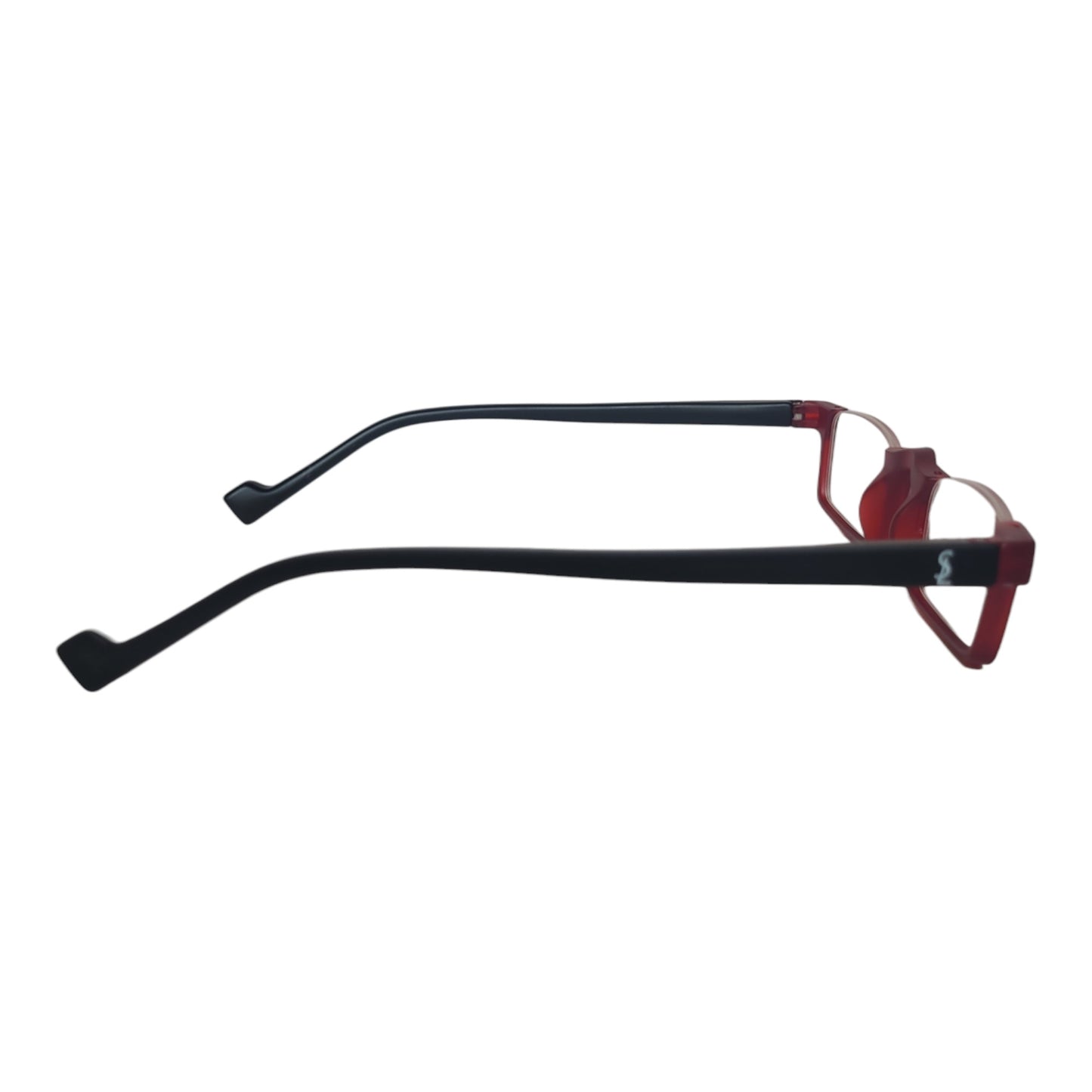 Designer Half Rimless from TOP Frames | affaires Plastic Reading Glasses |  Clear Near Vision for Reading | Stylish Design | Red