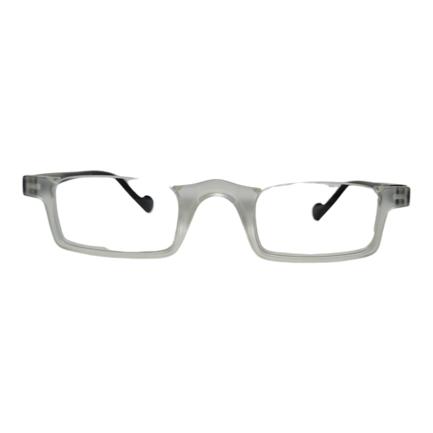 Designer Half Rimless from TOP Frames | affaires Plastic Reading Glasses |  Clear Near Vision for Reading | Stylish Design | White