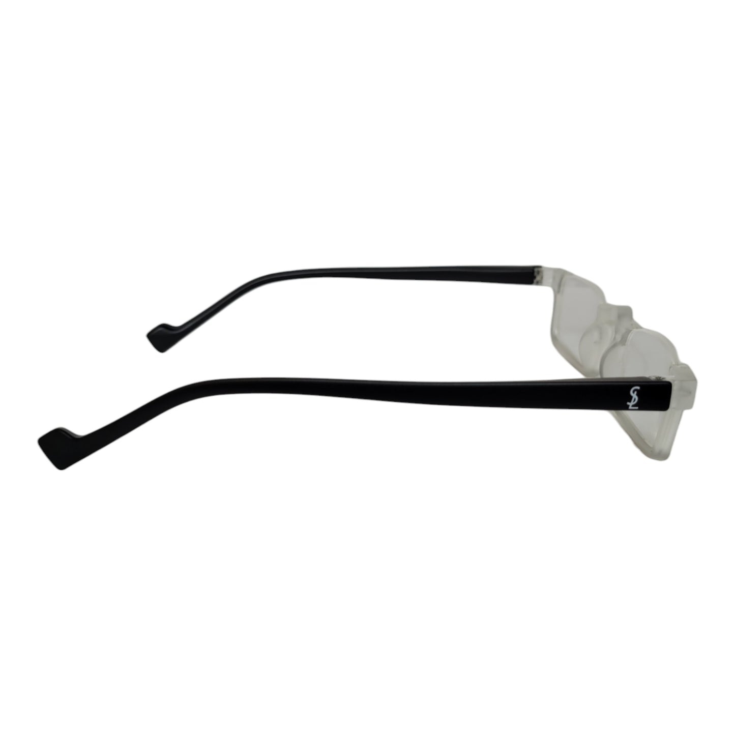 Designer Half Rimless from TOP Frames | affaires Plastic Reading Glasses |  Clear Near Vision for Reading | Stylish Design | White