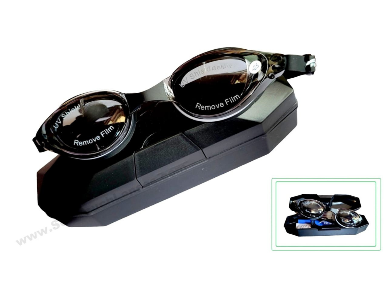 Customized Power Swimming Goggles FEIKE Rx Prescription Optical Corrective Lenses with UV Protection - by affaires