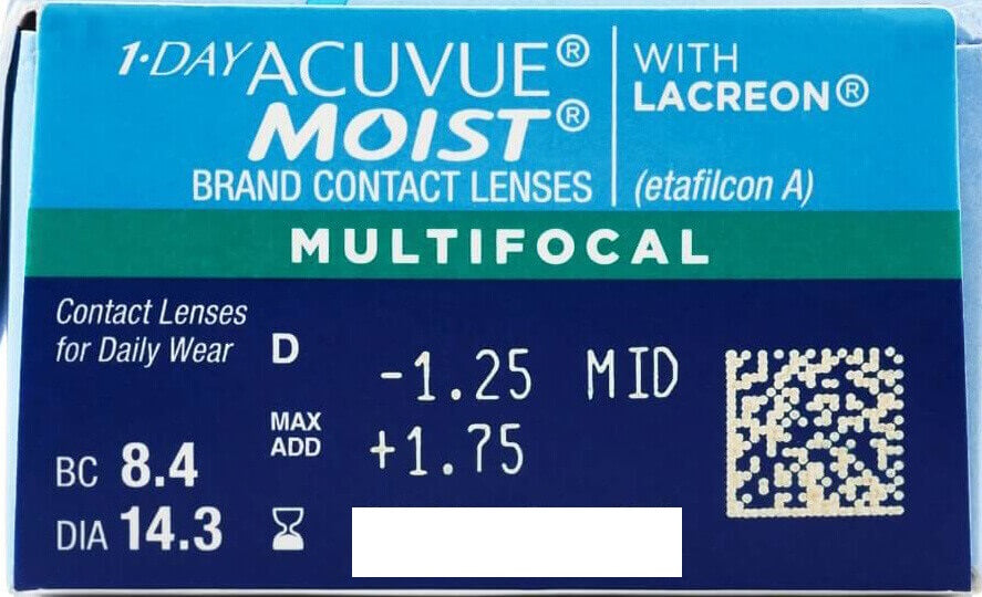 1-Day Acuvue Moist Multifocal Contact Lenses Johnson & Johnson (30 lens in a box)