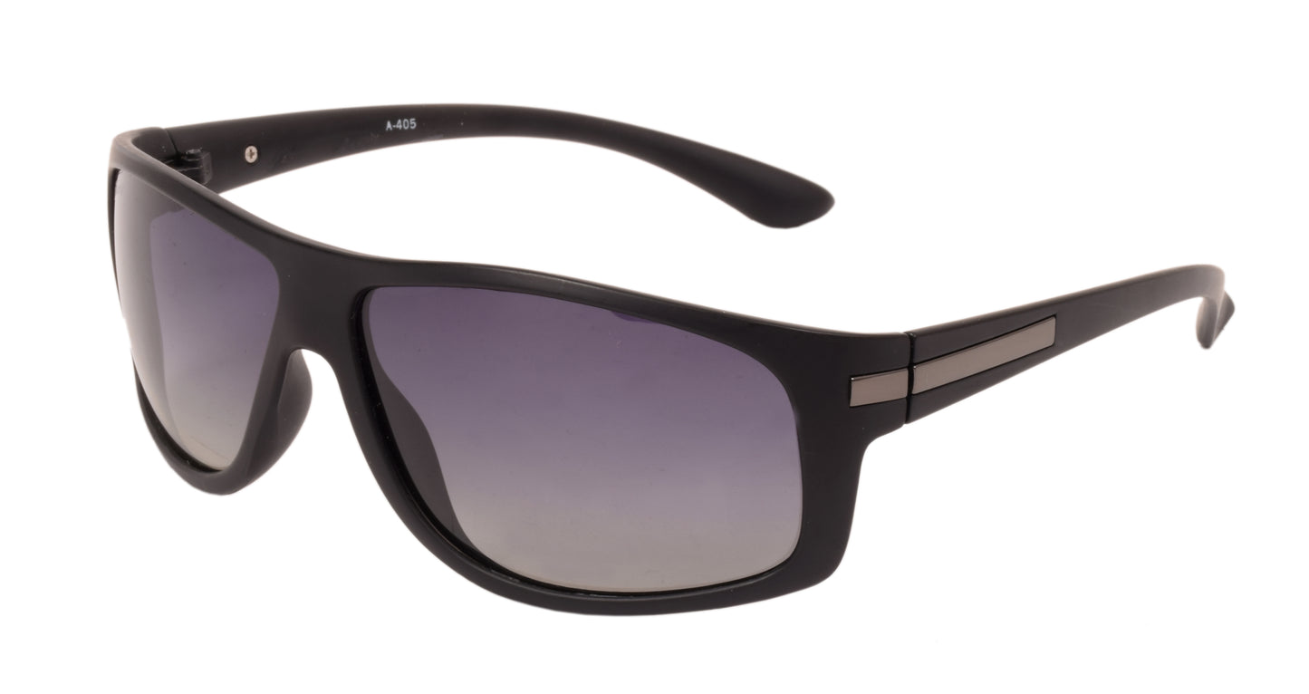 Affaires Sunglasses Black Wrap Full Rim A-405