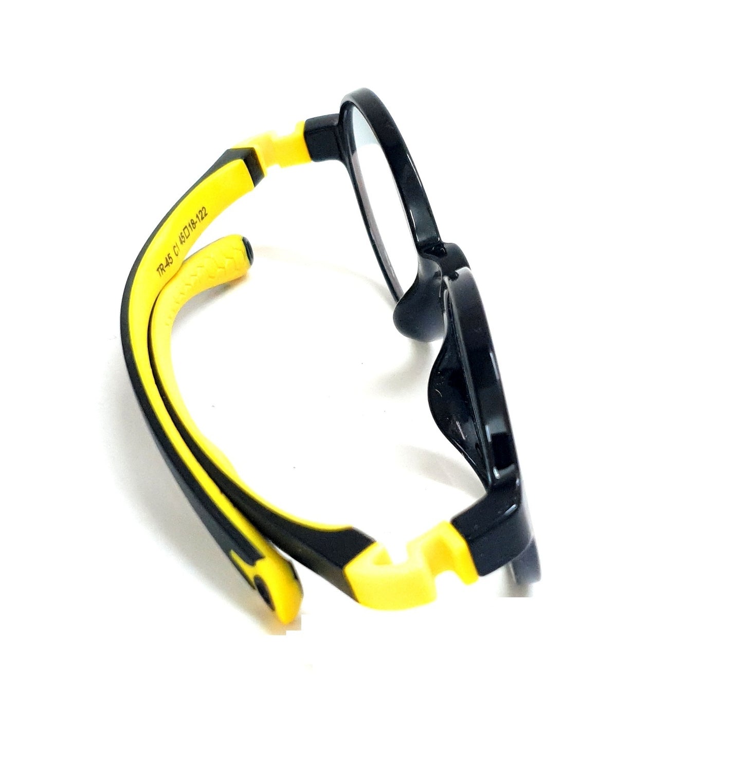 Affaires Kids Blue Light Filter Computer Glasses Flexible Spectacles with anti-reflection for Eye Protection | Zero Power (BC-263) Black-Yellow