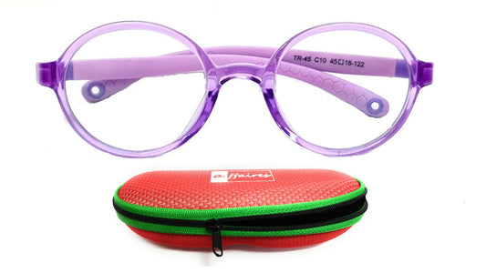 Affaires Kids Light Purple Blue Light Filter Computer Glasses with flexible frames and anti-reflection transparent lenses for eye protection