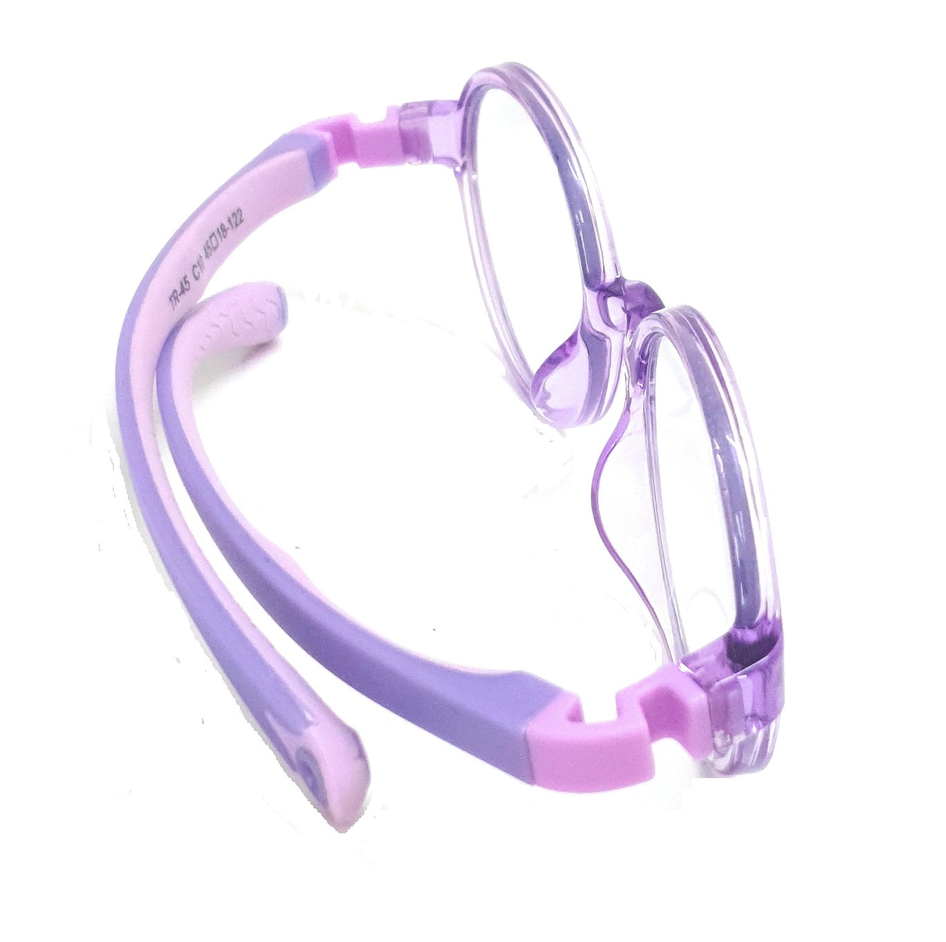 Affaires Kids Blue Light Filter Computer Glasses Flexible Spectacles with anti-reflection for Eye Protection | Zero Power (BC-265) light Purple