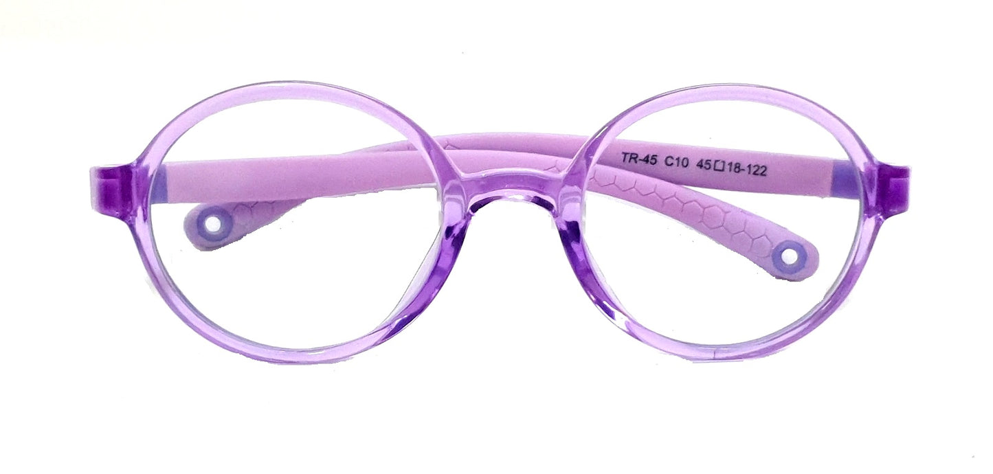Affaires Kids Light Purple Blue Light Filter Computer Glasses with flexible frames and anti-reflection transparent lenses for eye protection