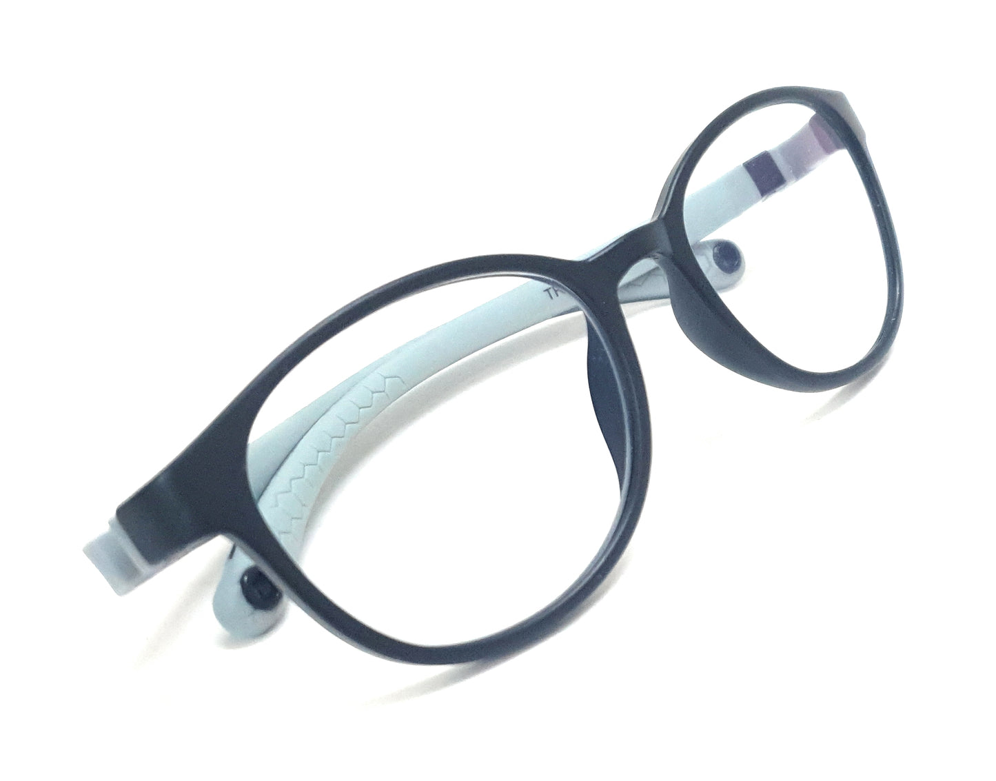 Affaires Kids Black and Grey Blue Light Filter Computer Glasses with flexible frames and anti-reflection transparent lenses for eye protection