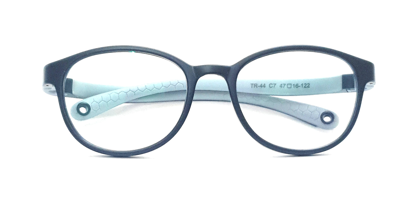 Affaires Kids Black and Grey Blue Light Filter Computer Glasses with flexible frames and anti-reflection transparent lenses for eye protection