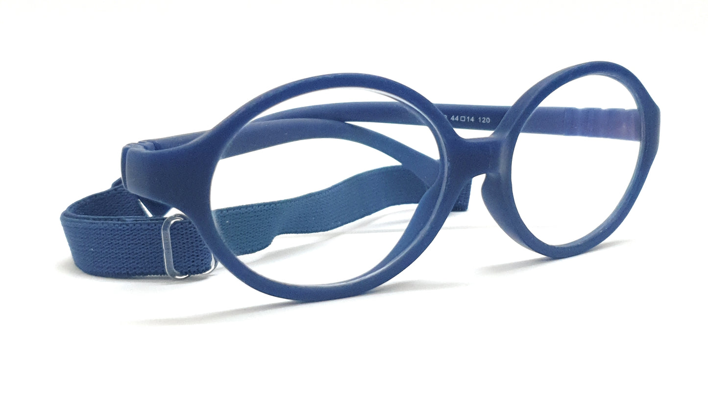 Affaires Blue Ray Block glasses Frames for Kids, Flexible, Bendable, No Screws, Glasses with anti-reflection | BC-278 (Dark Blue)