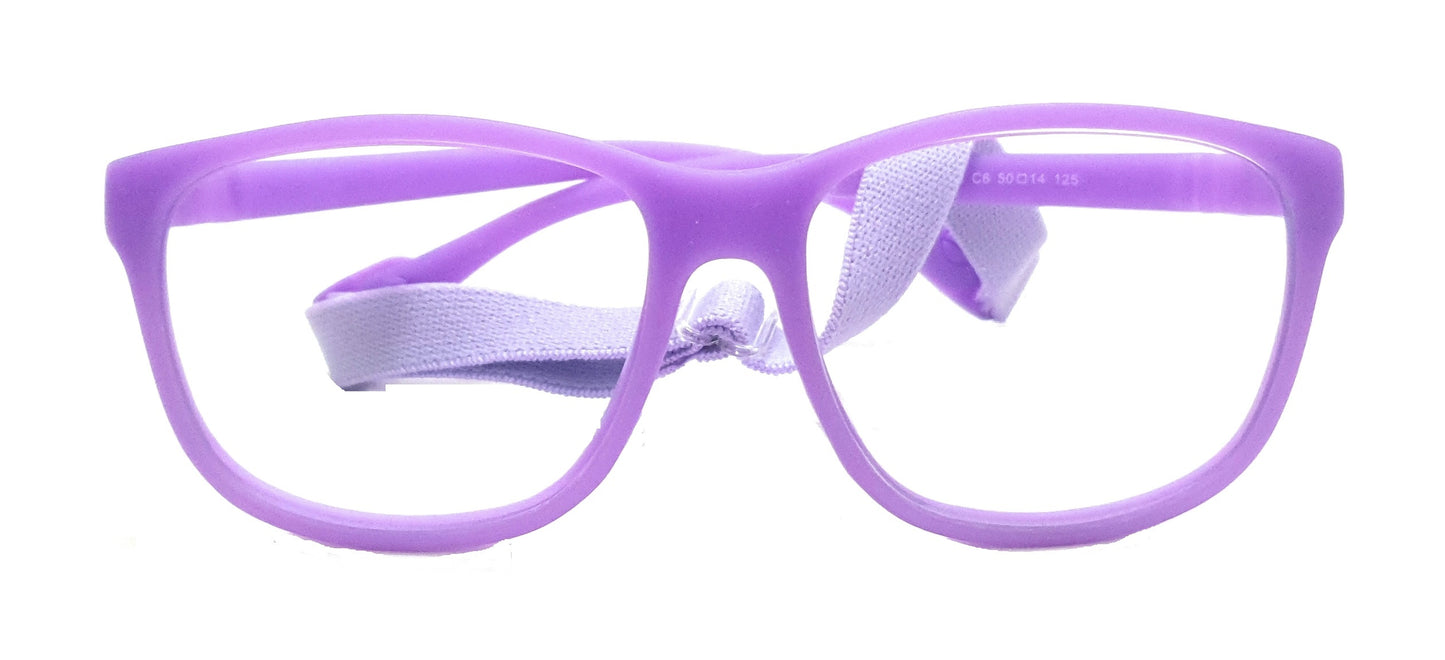 Affaires Blue Ray Block glasses Frames for Kids, Flexible, Bendable, No Screws, Glasses with anti-reflection | BC-283 (Purple)