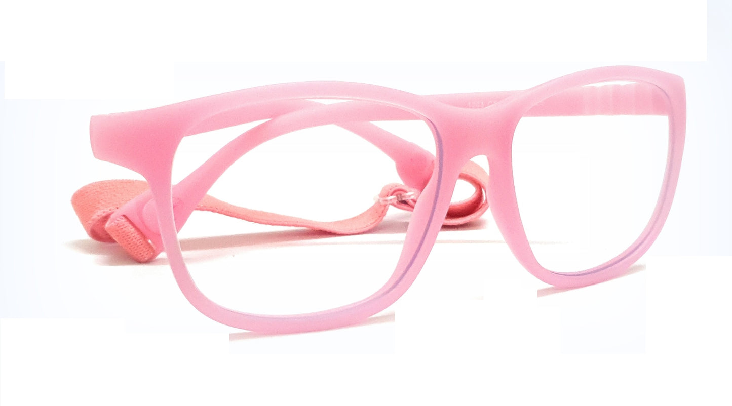 Affaires Blue Ray Block glasses Frames for Kids, Flexible, Bendable, No Screws, Glasses with anti-reflection | 1303 BC-285 (Baby Pink)