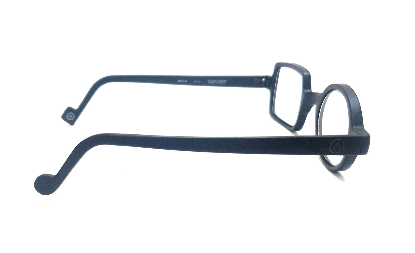 Affaires Trendy One Round One Square Reading Glasses Frame Unique Premium Eyewear – ANDY ( Matte Black )