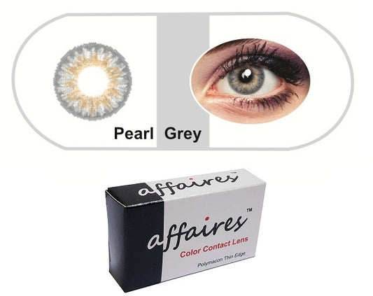 Affaires Quarterly Color Contact Lens Pearl Gray