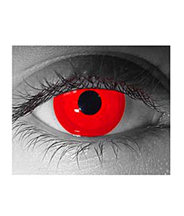 Affaires Red Out Crazy color contact lenses Yearly Disposable ( 2pcs Lens Pack )