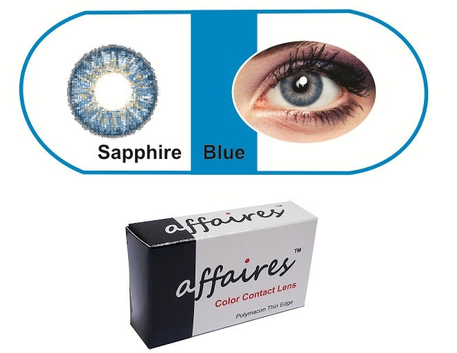 Affaires Quarterly Color Contact Lens Sapphire Blue