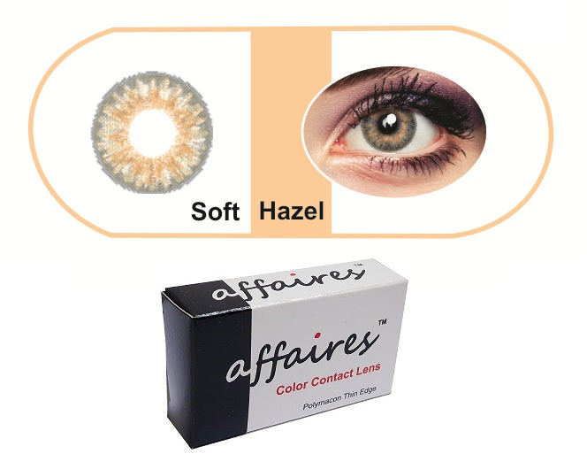 Affaires Quarterly Color Contact Lens Soft Hazel