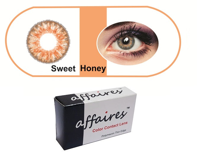 Affaires Quarterly Color Contact Lens Sweet Honey