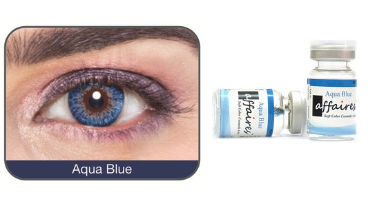 Affaires Color Yearly Contact Lenses Three Tone Aqua Blue Color ( 2pcs in Pack )