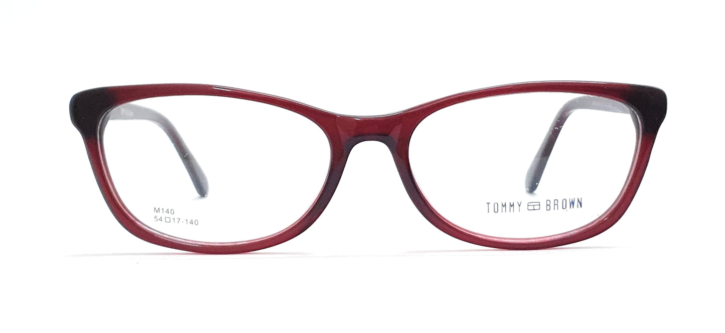 Tommy Brown Styles Eyeglasses M140 Wine Spectacle