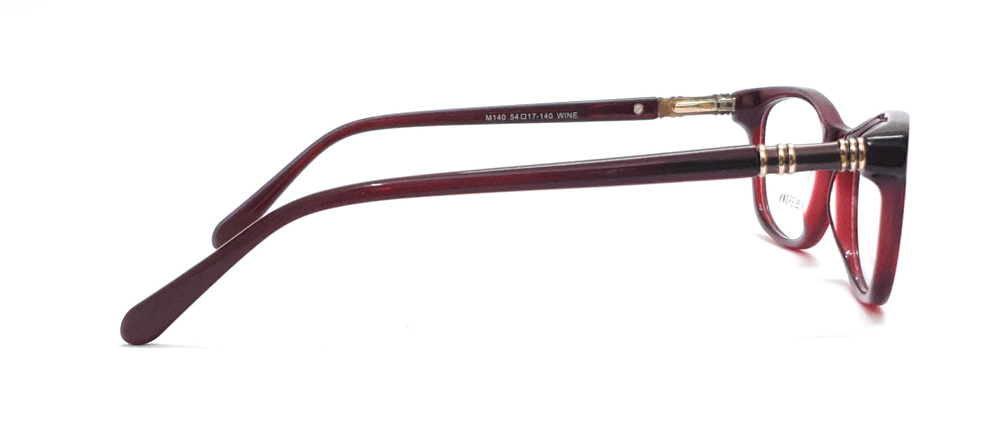 Tommy Brown Styles Eyeglasses M140 Wine Spectacle