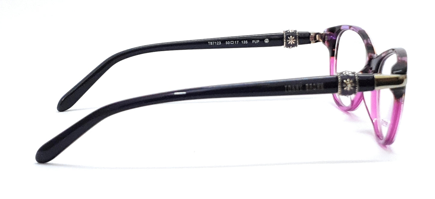 Tommy Brown Cateye Eyeglasses TB7123 Multi-Purple