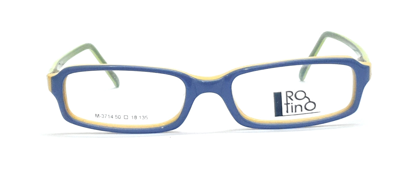 Rio Tino KIDS Rectangle Eyeglasses M-3714 Blue-Green Spectacle