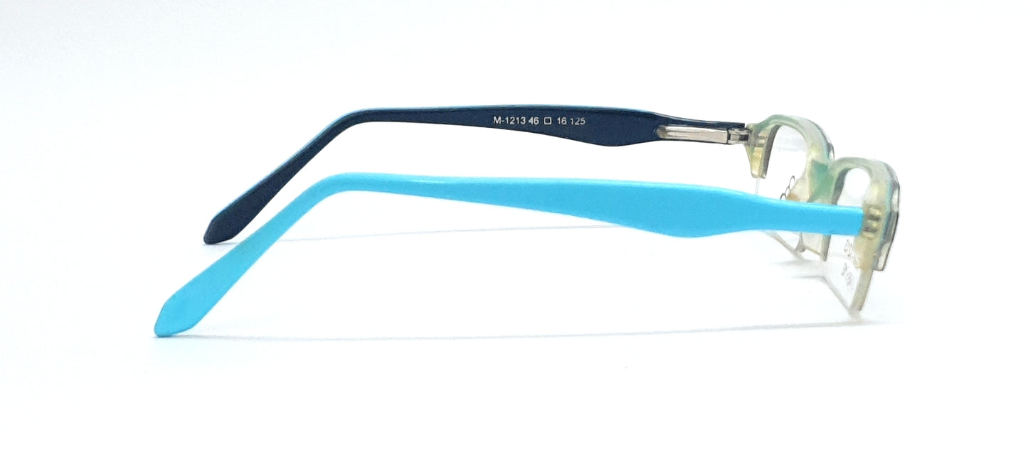 Rio Tino KIDS Rectangle Eyeglasses Mod-1213 Black-Blue Spectacle