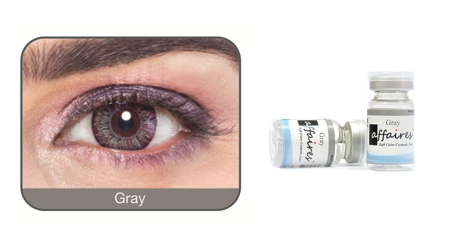Affaires Color Yearly Contact Lenses Two Tone Gray Color ( 2pcs in Pack )