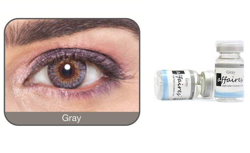 Affaires Color Yearly Contact Lenses Three Tone Gray Color  ( 2pcs in Pack )