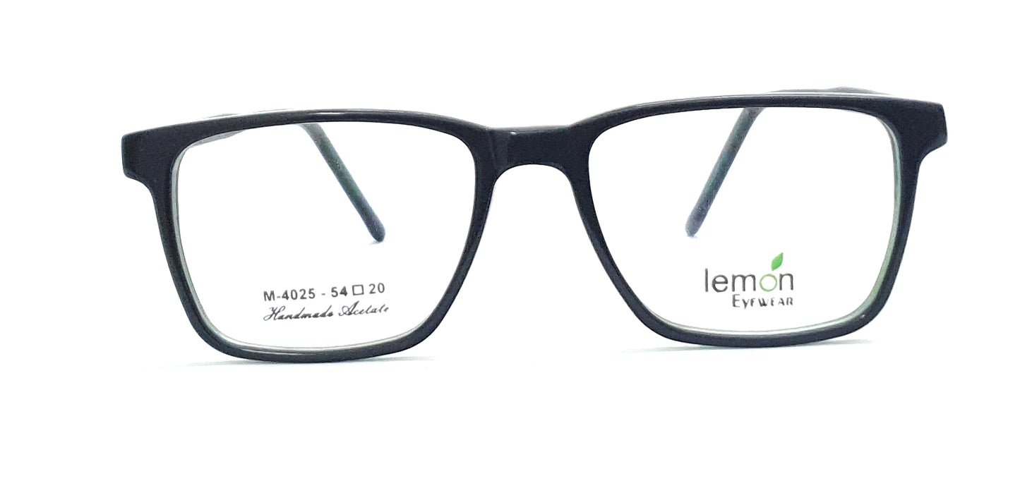 Rectangle Eyeglasses Spectacle M-4025 with Power ANTI-GLARE-Reflective Glasses Green VS-006