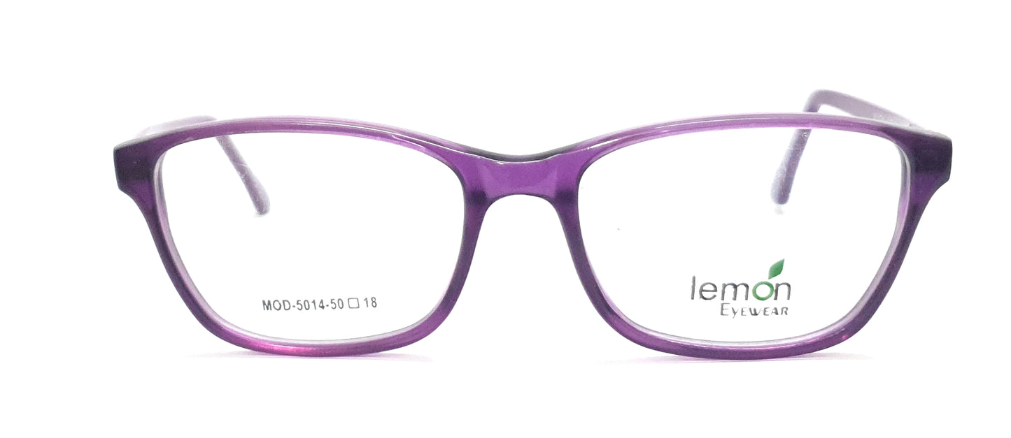 Fashionable Eyeglasses Spectacle MOD-5014 with Power ANTI-GLARE-Reflective Glasses Purple VS-008
