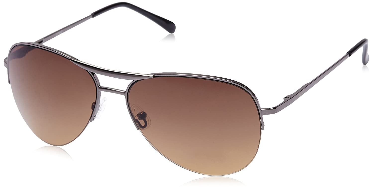 fastrack goggles for men Fastrack Aviator unisex Sunglasses Brown Frame M083BR2F – SoftTouchLenses