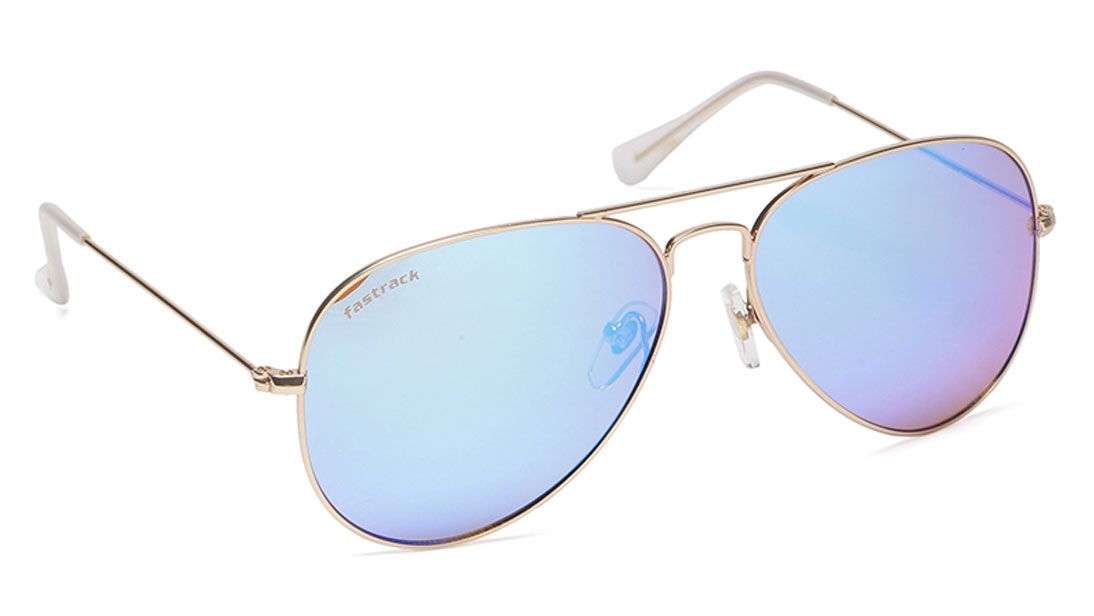 Gold Aviator Fastrack Sunglasses M165BR14